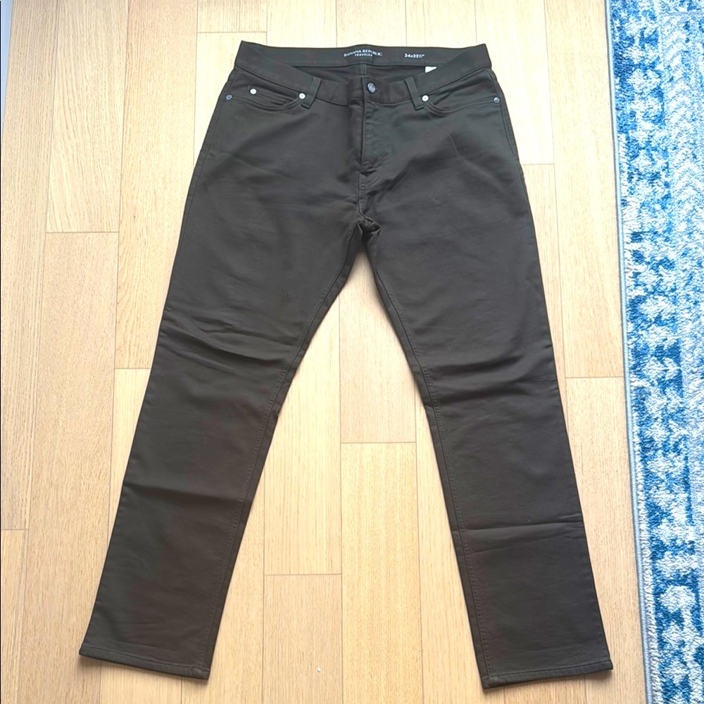 Banana Republic Men's Brown Traveler Slim Jeans W34 L32